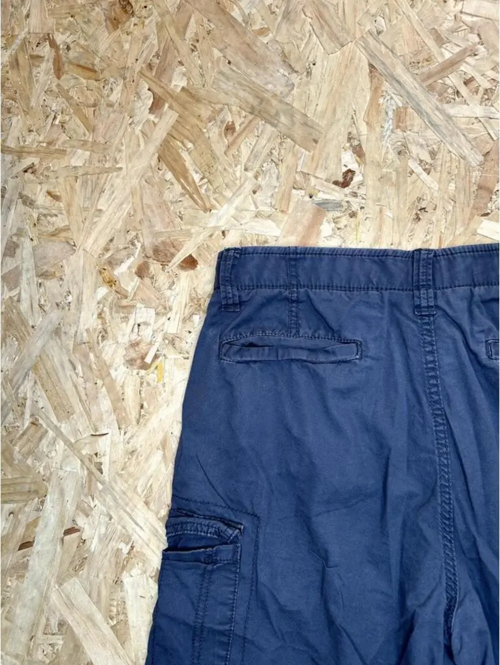 George Mens Flex Cargo Shorts Size 32 Navy Blue Cotton Blend Casual Utility